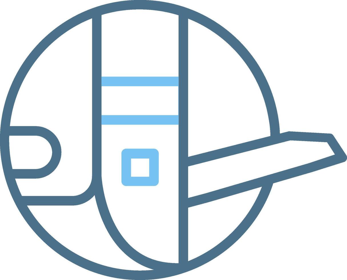 Sewing Shuttle Line Two Colour Icon Design vector