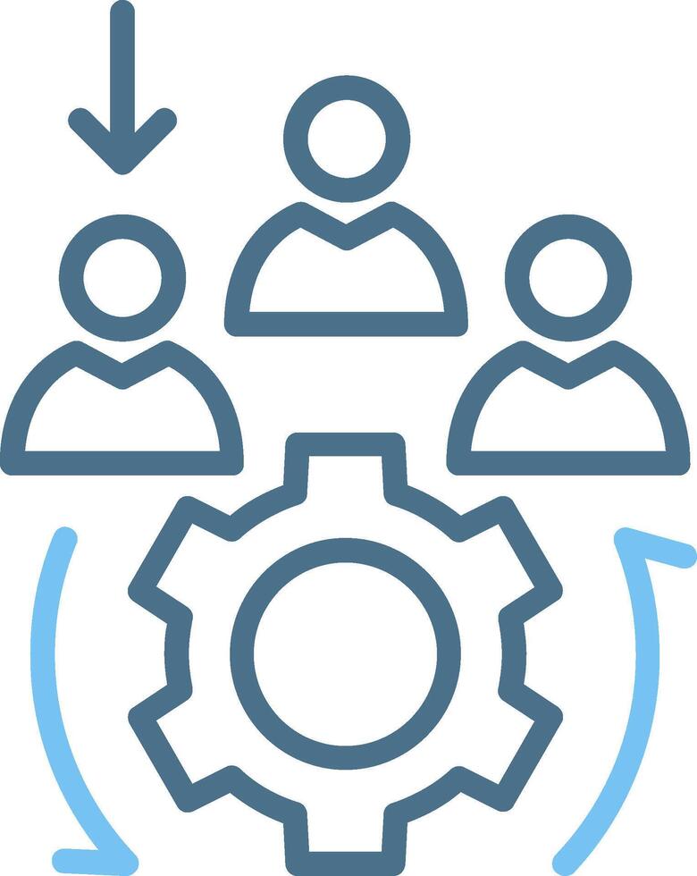 Selection Process Line Two Colour Icon Design vector