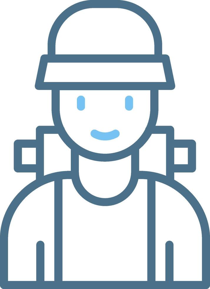 Travelers Line Two Colour Icon Design vector