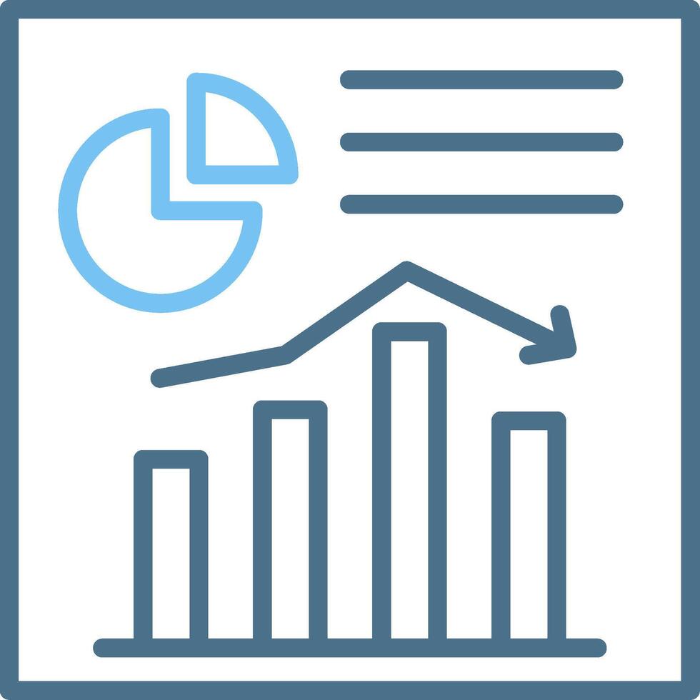 Diagram Line Two Colour Icon Design vector