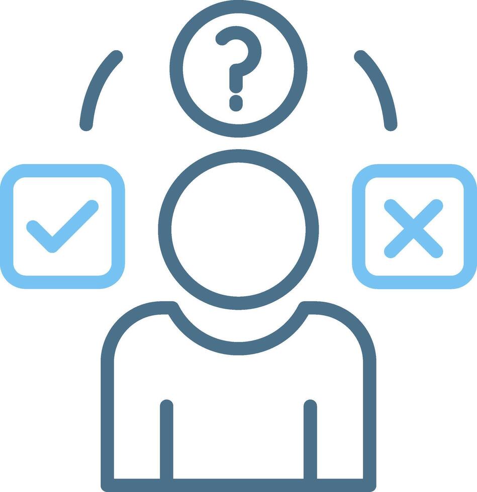 Question Line Two Colour Icon Design vector