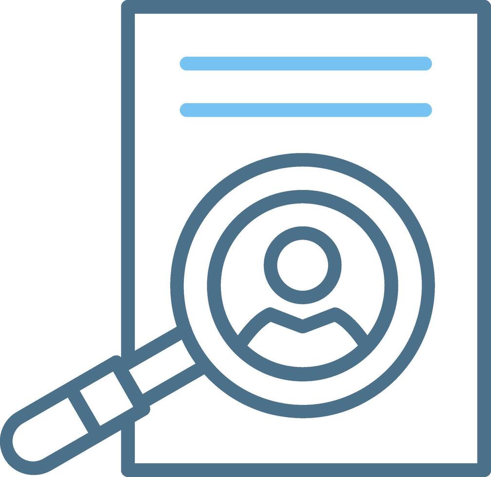 Recruiting Line Two Colour Icon Design vector