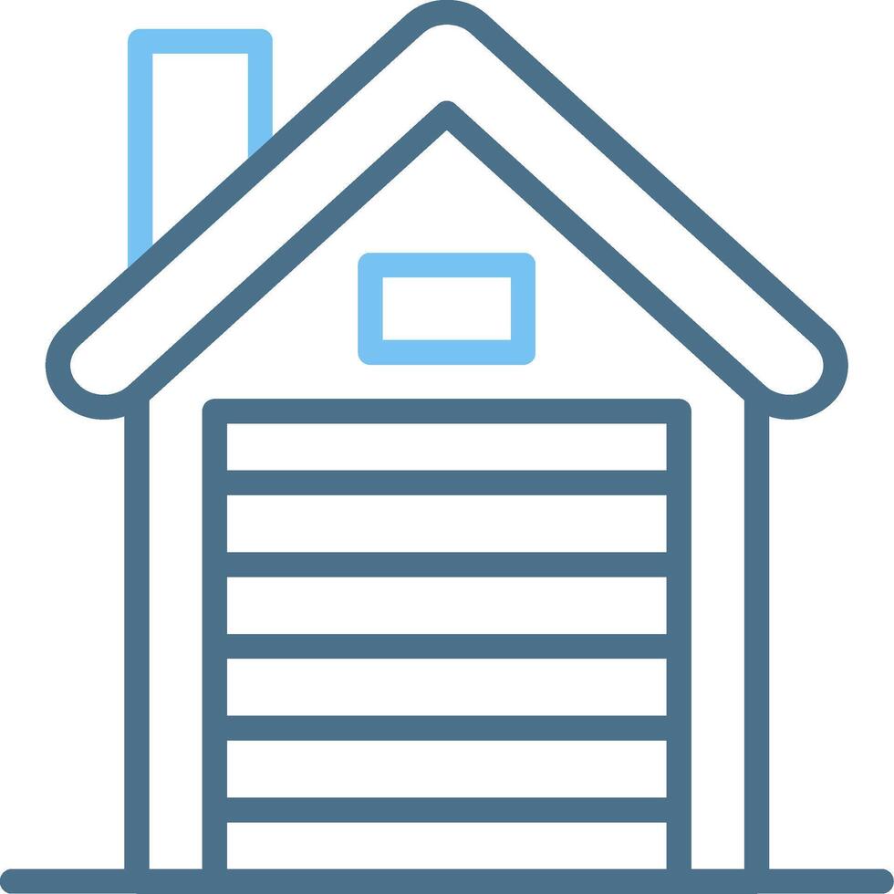 Garage Line Two Colour Icon Design vector