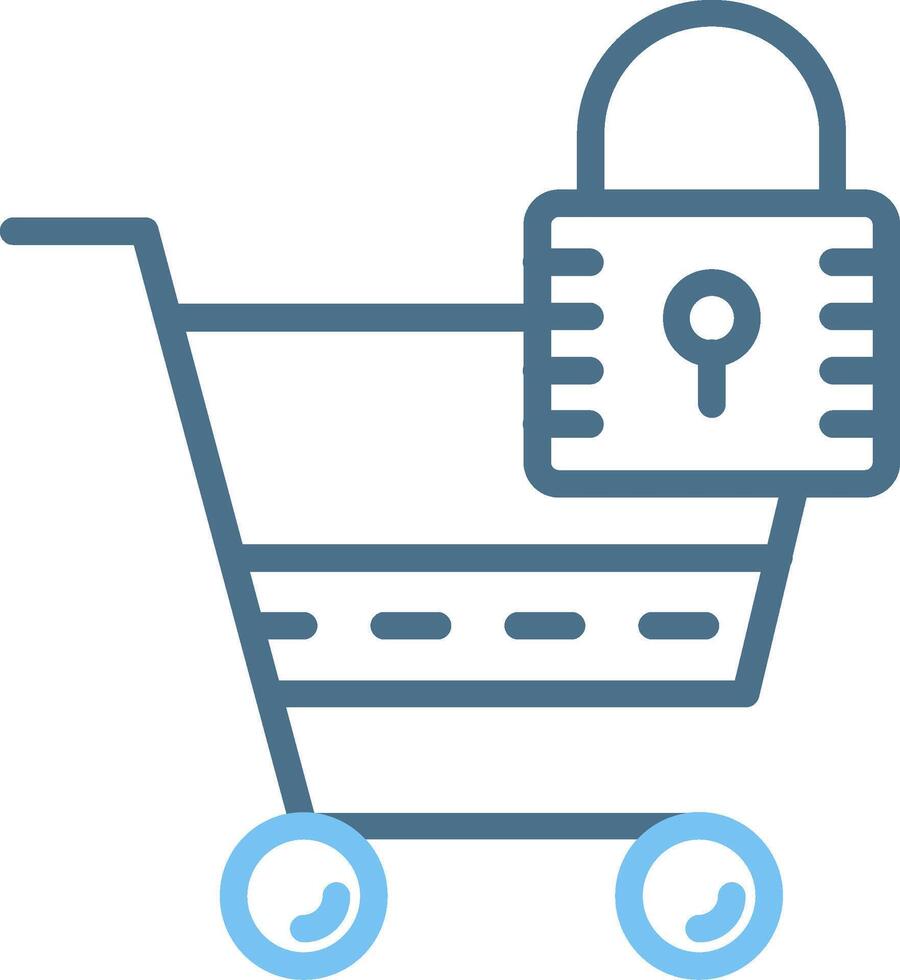 Lockout Line Two Colour Icon Design vector
