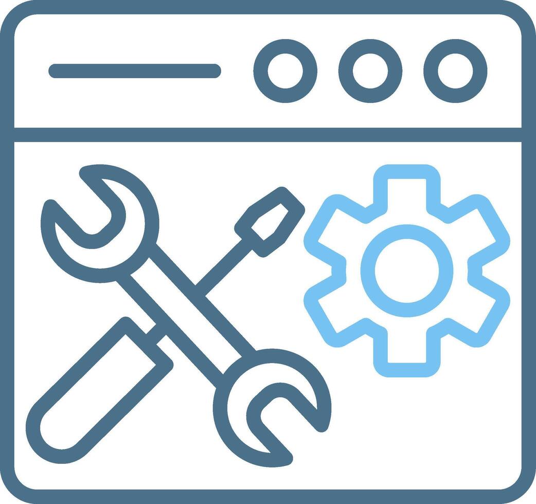 Maintenance Line Two Colour Icon Design vector