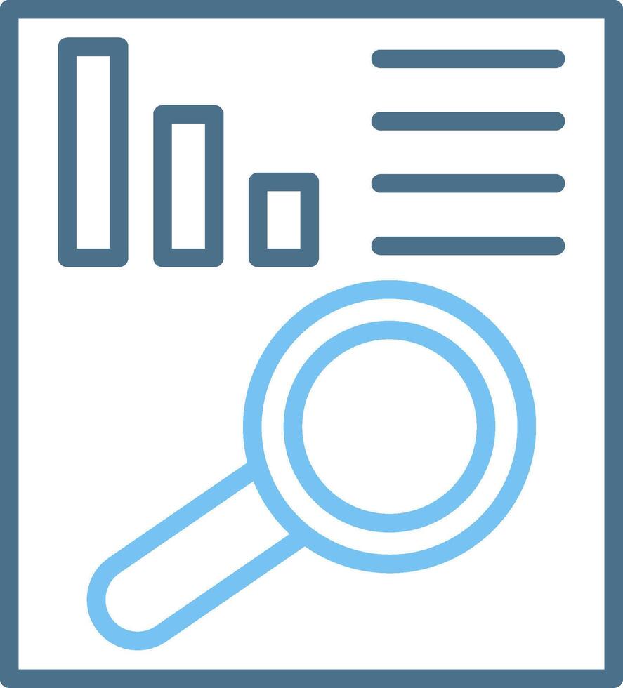 Analysis Line Two Colour Icon Design vector