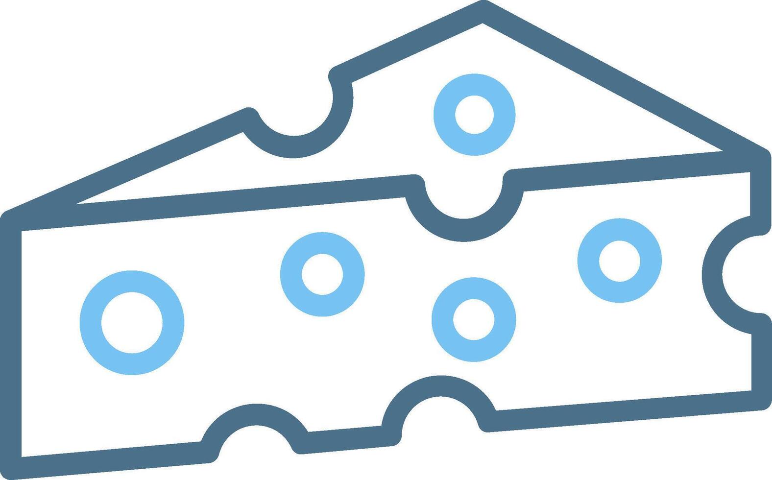 Cheese Line Two Colour Icon Design vector