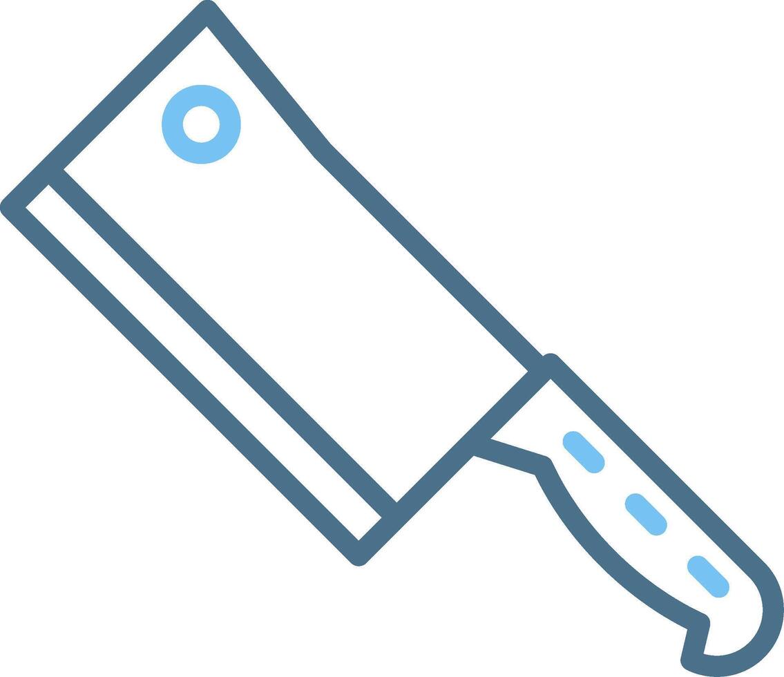 Butcher Knife Line Two Colour Icon Design vector