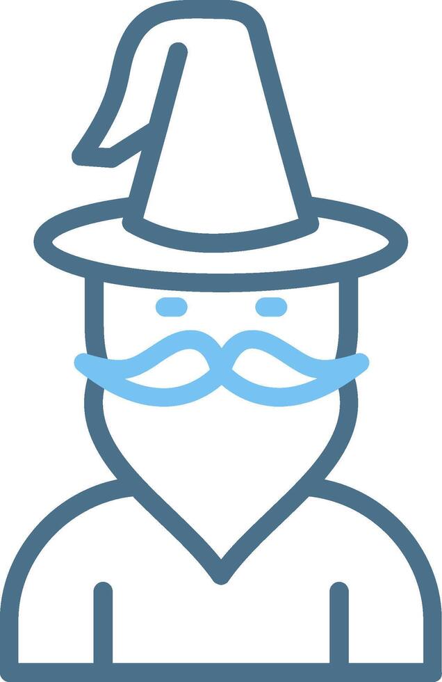 Wizard Line Two Colour Icon Design vector