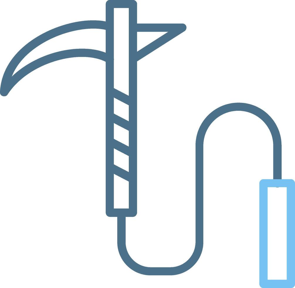Kusarigama Line Two Colour Icon Design vector