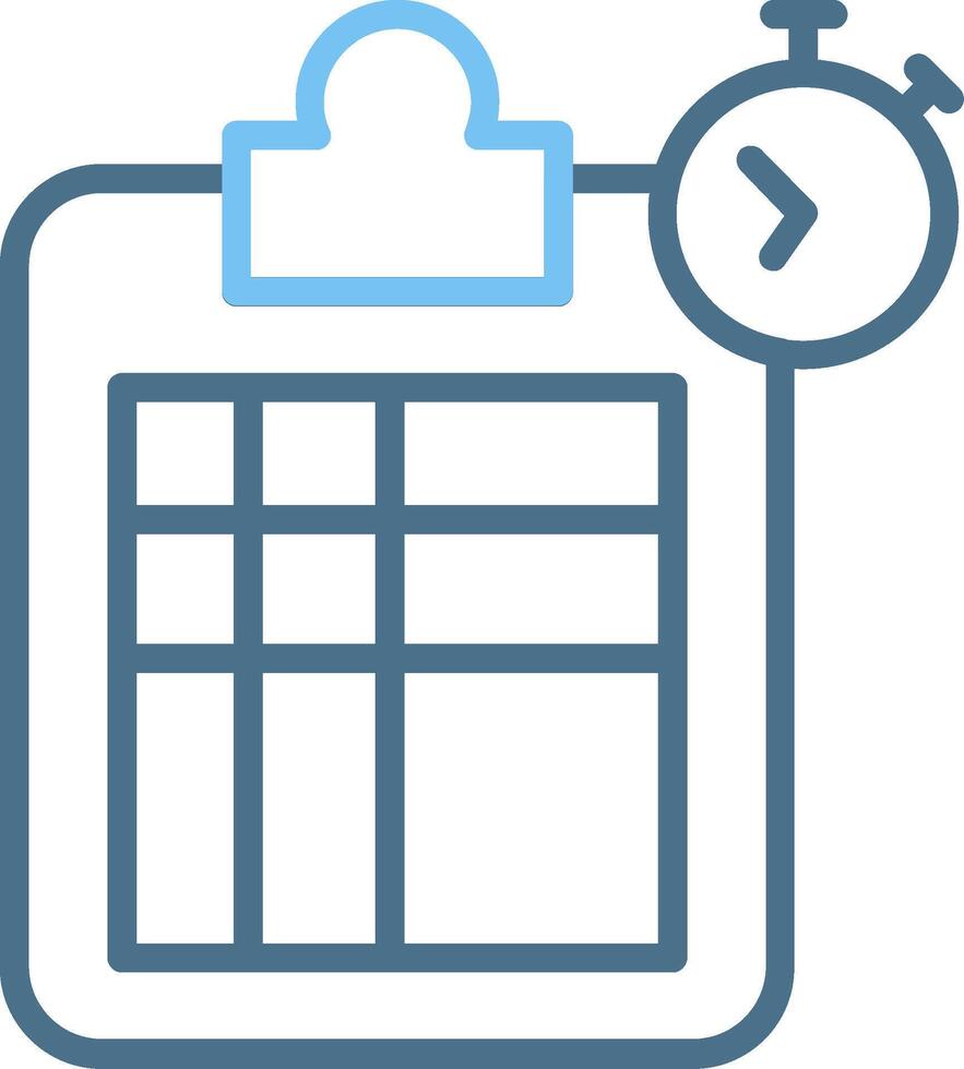 Stopwatch Line Two Colour Icon Design vector