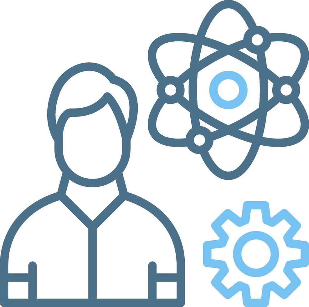 Genius Line Two Colour Icon Design vector