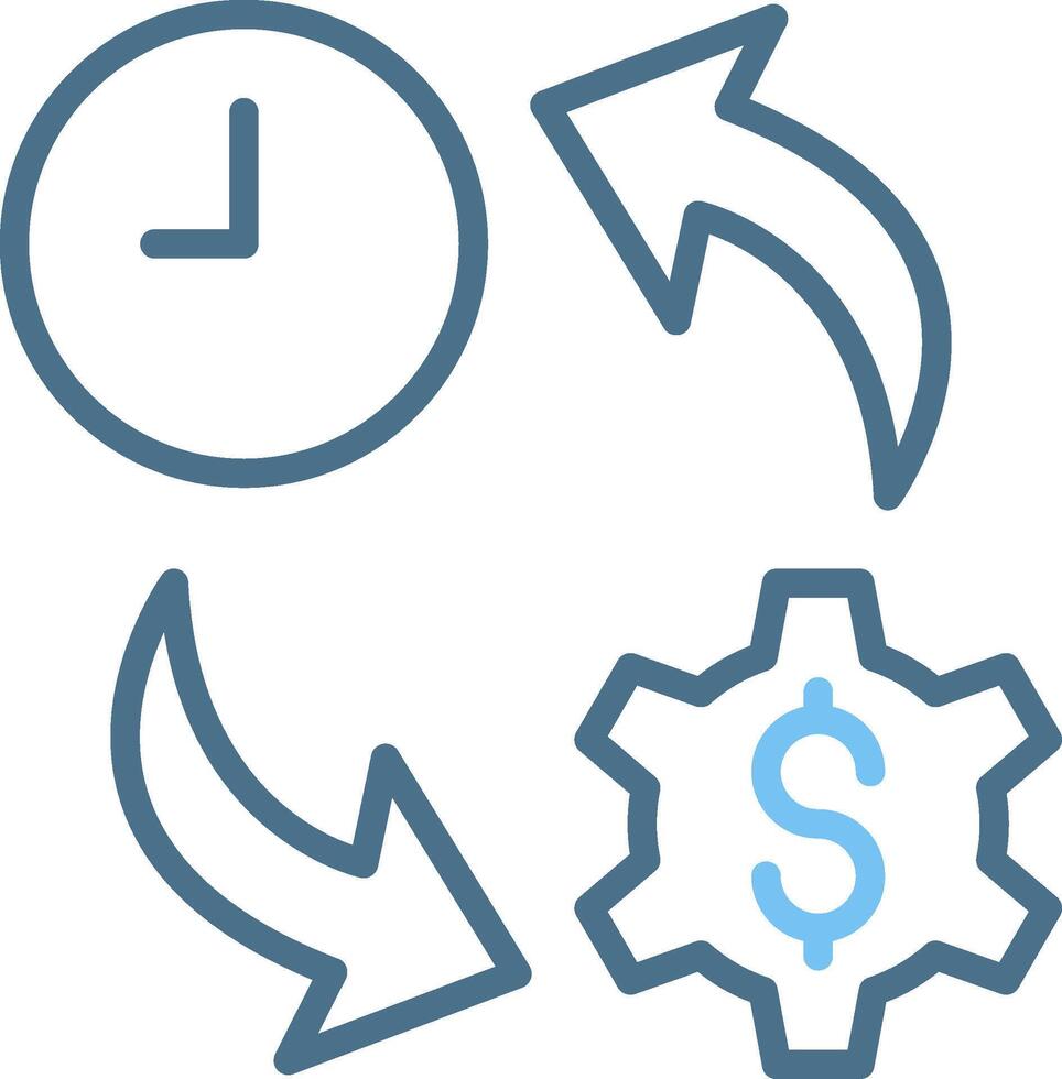 Efficiency Line Two Colour Icon Design vector