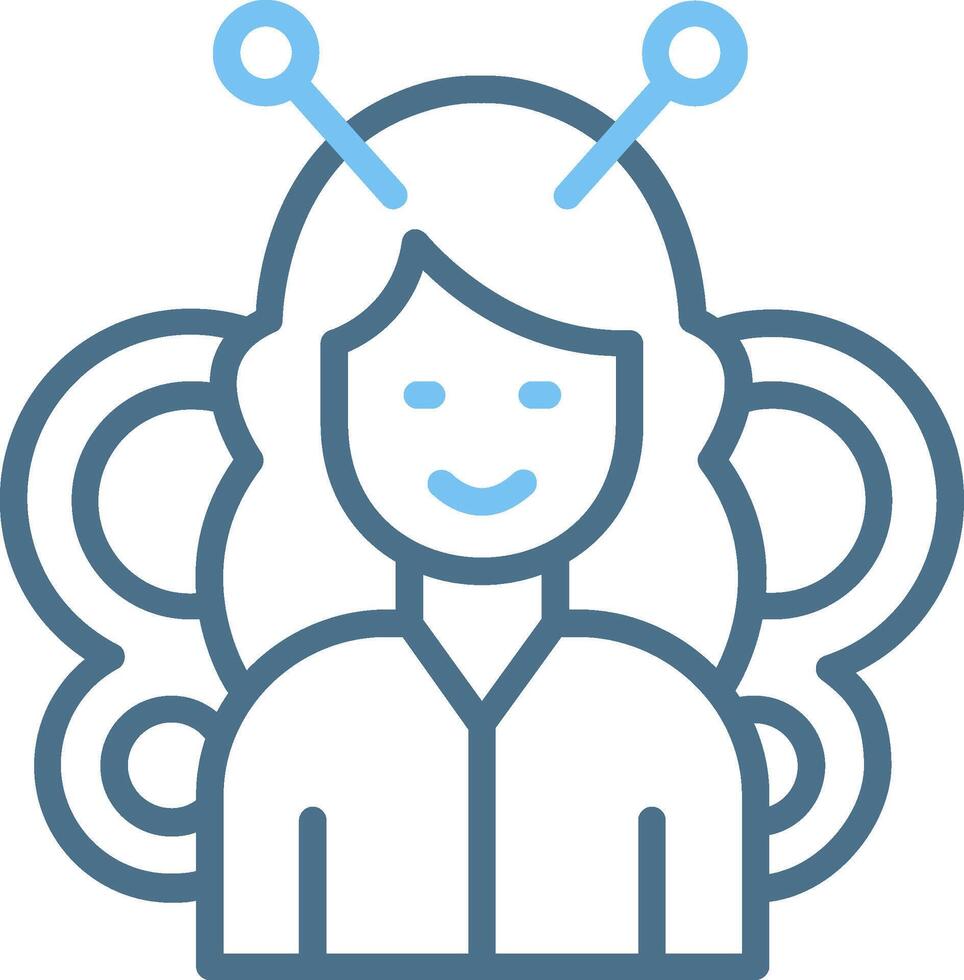 Butterfly Line Two Colour Icon Design vector