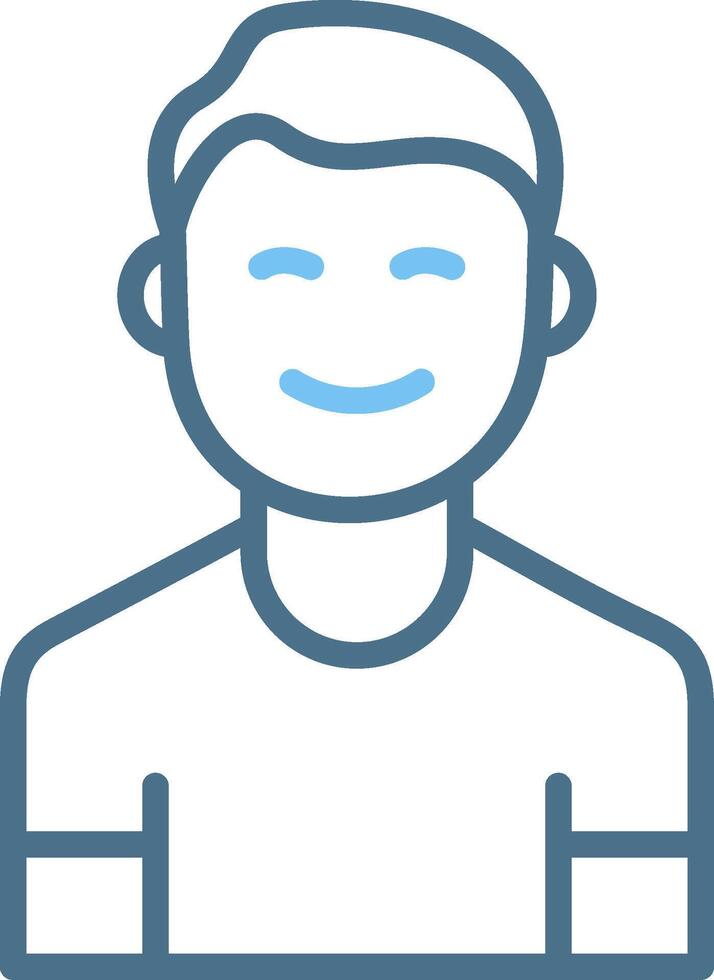 Man Line Two Colour Icon Design vector