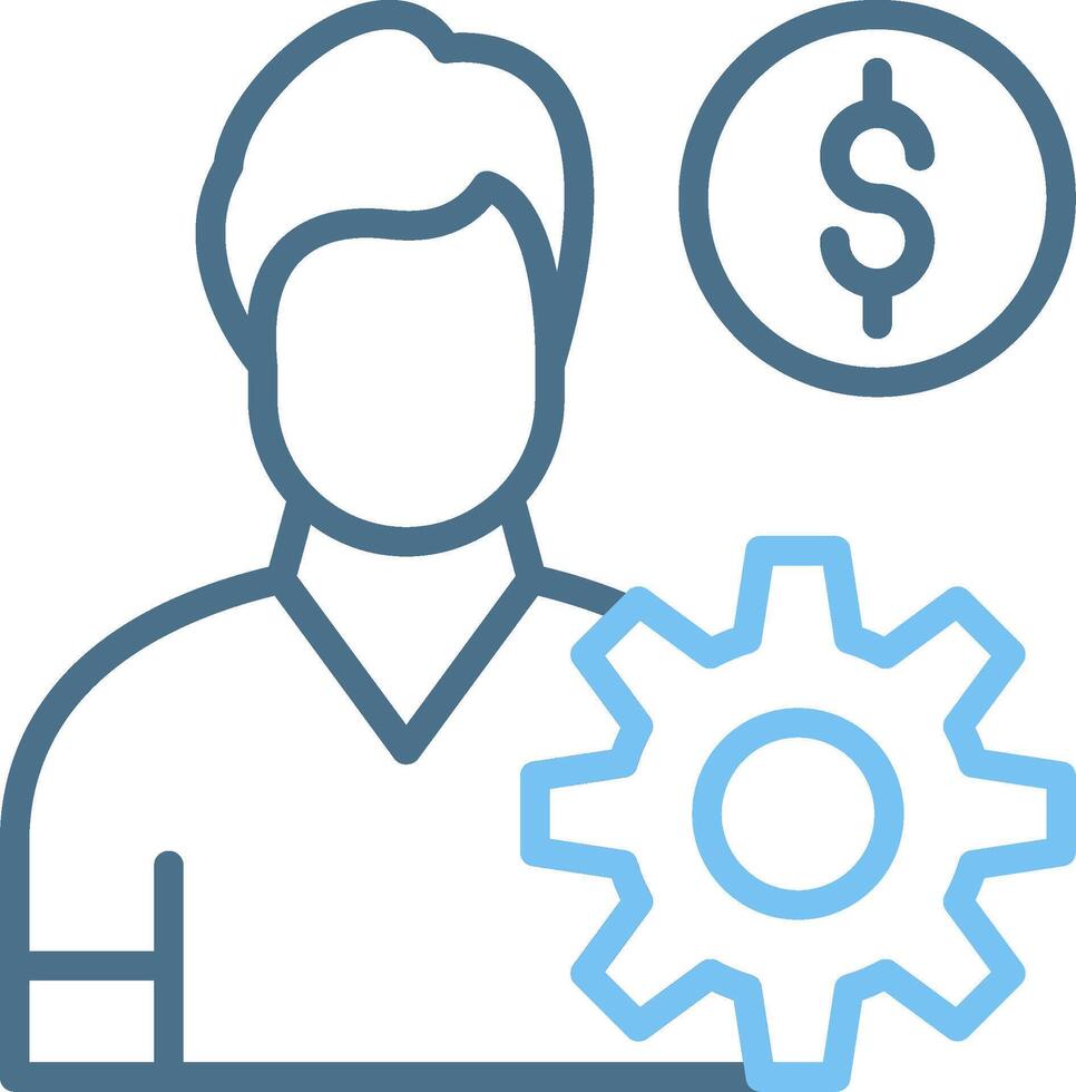 Management Line Two Colour Icon Design vector