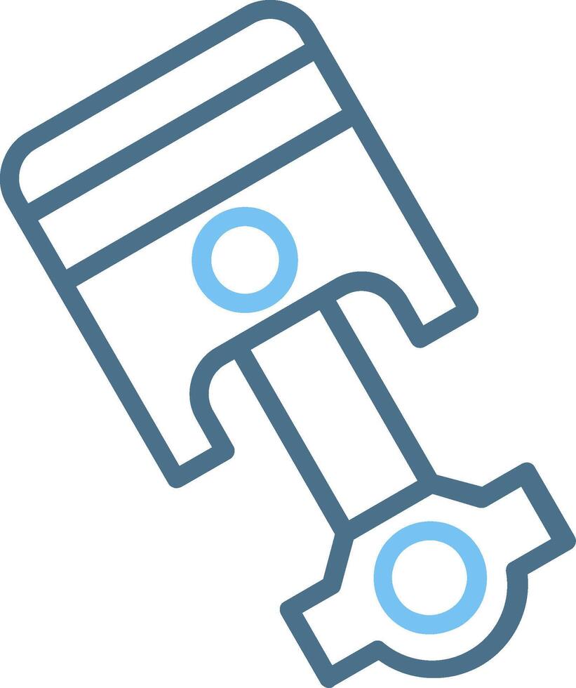 Piston Line Two Colour Icon Design vector