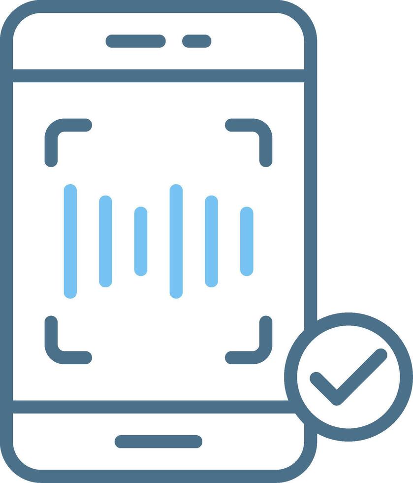Recognition Line Two Colour Icon Design vector