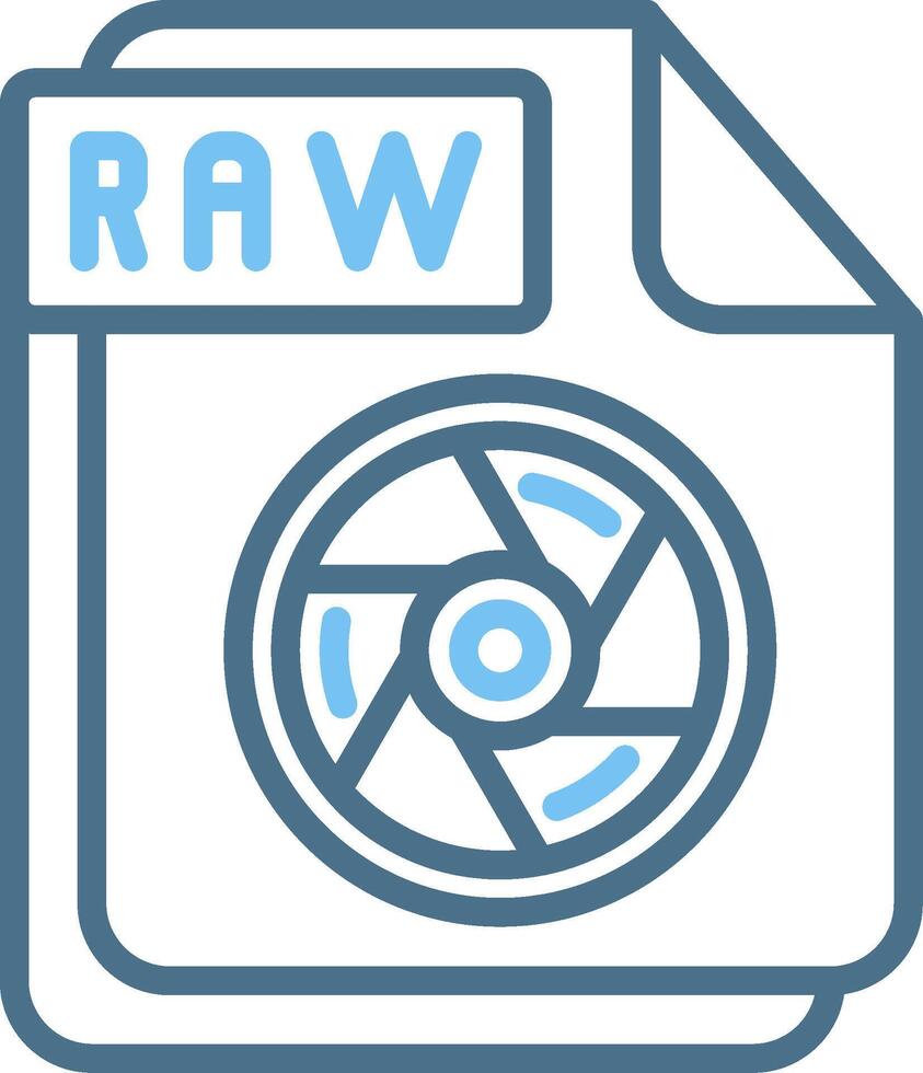 RAW Line Two Colour Icon Design vector