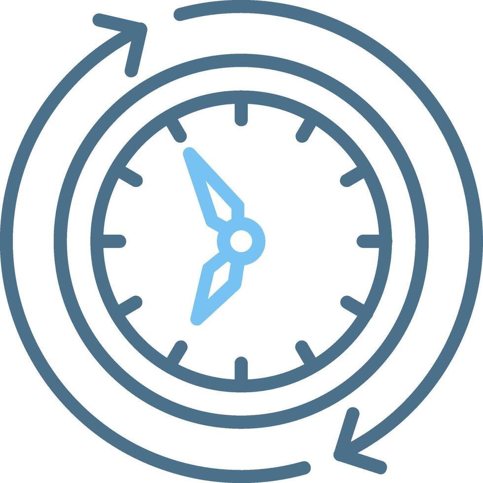 Queue Line Two Colour Icon Design vector