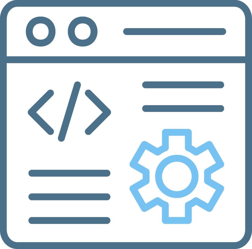 Website Design Line Two Colour Icon Design vector