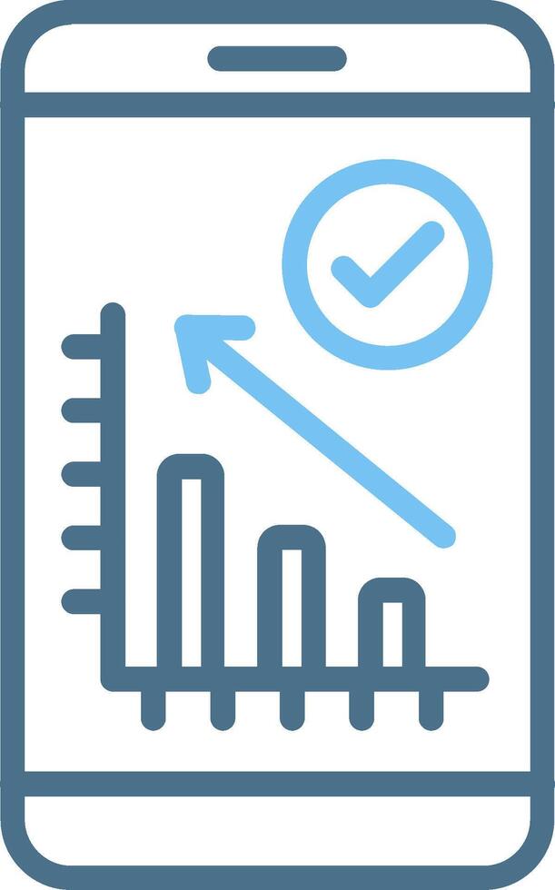 Analytics Line Two Colour Icon Design vector
