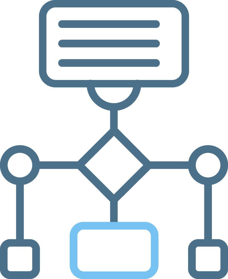 Workflow Line Two Colour Icon Design vector