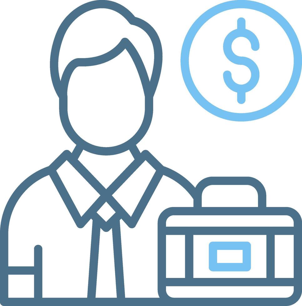 Businessman Line Two Colour Icon Design vector