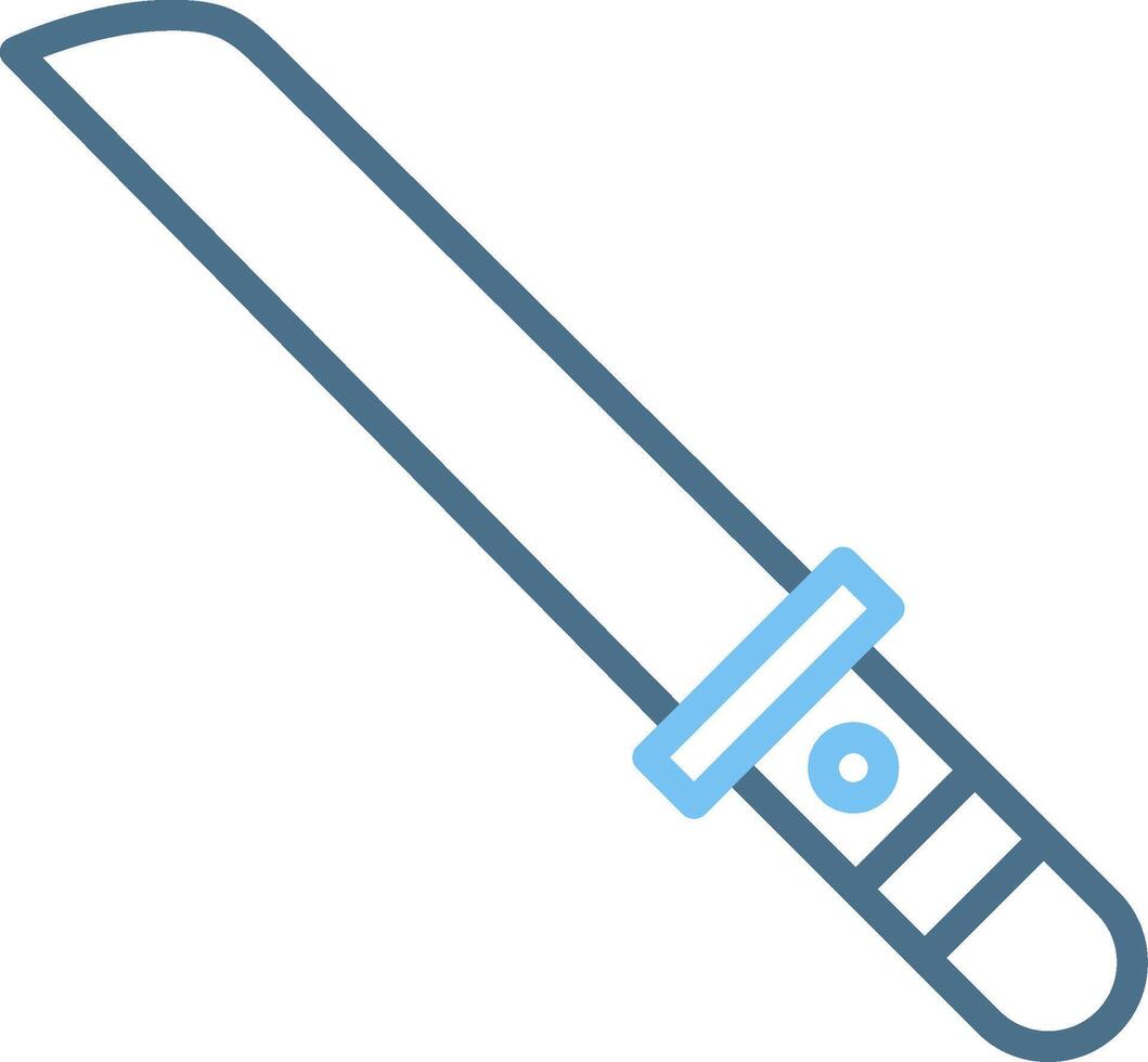 Machete Line Two Colour Icon Design vector