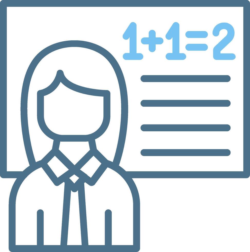 Mathematic Line Two Colour Icon Design vector