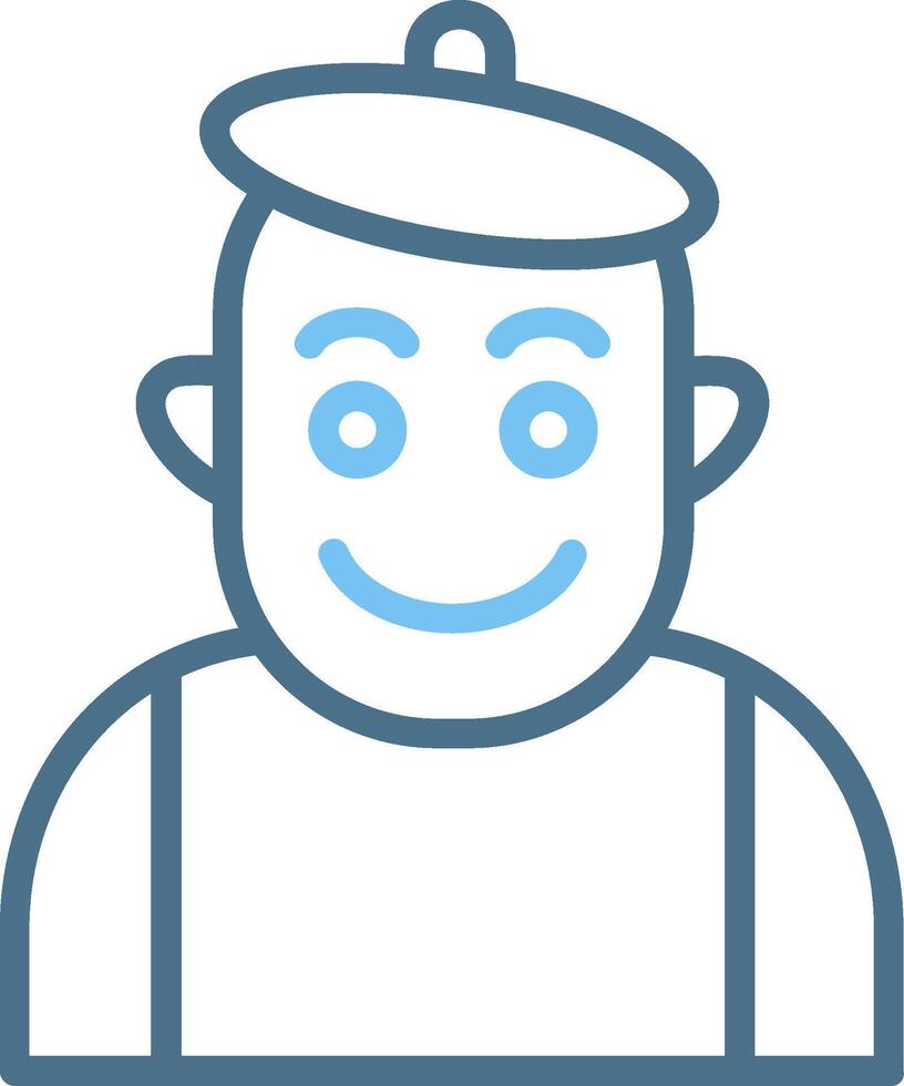 Mime Line Two Colour Icon Design vector