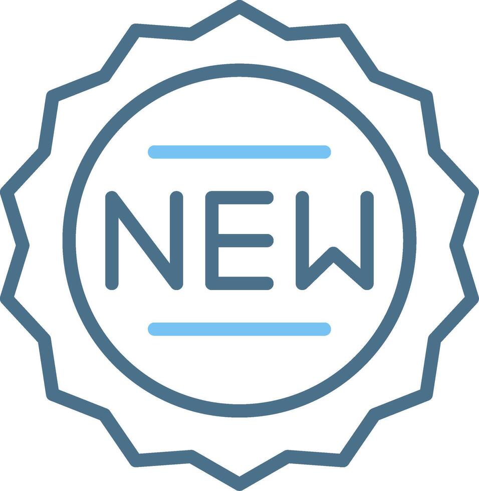 New Line Two Colour Icon Design vector