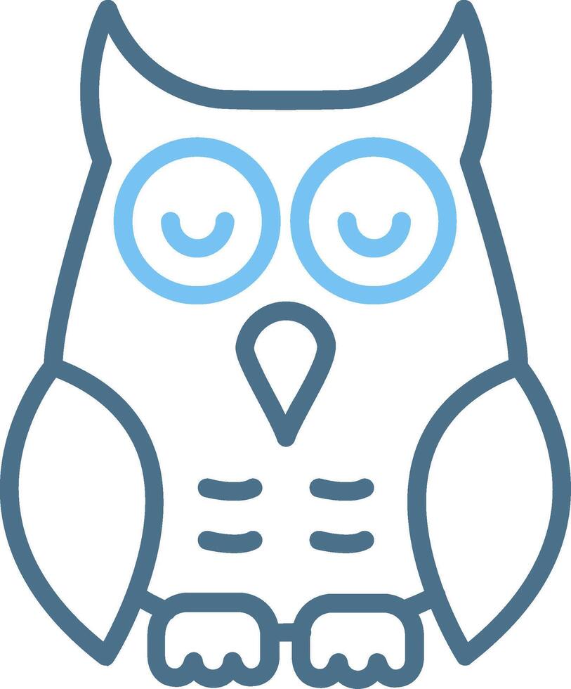 Owl Line Two Colour Icon Design vector