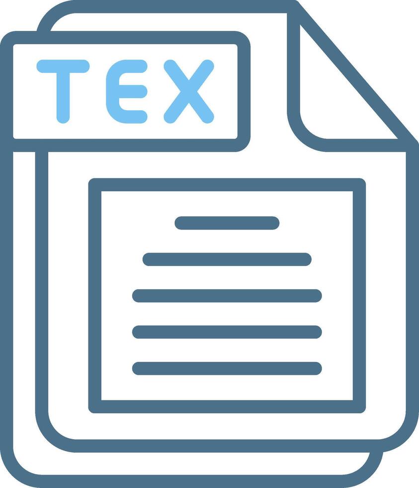 TEX Line Two Colour Icon Design vector