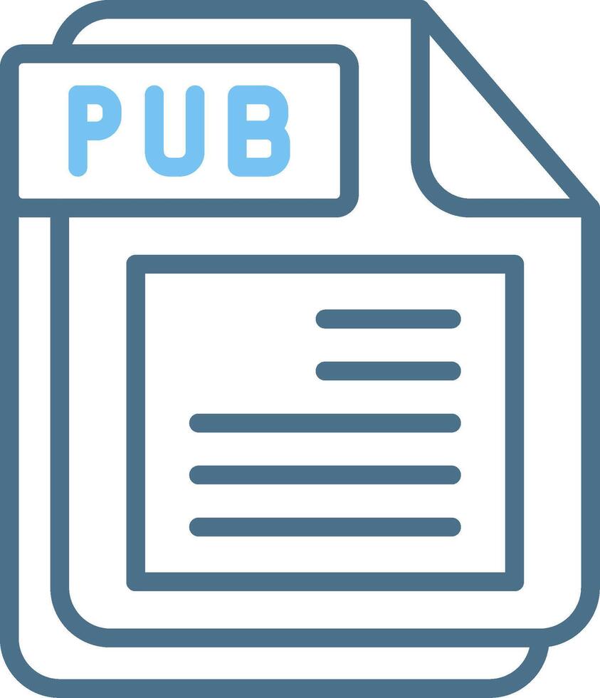 PUB Line Two Colour Icon Design vector