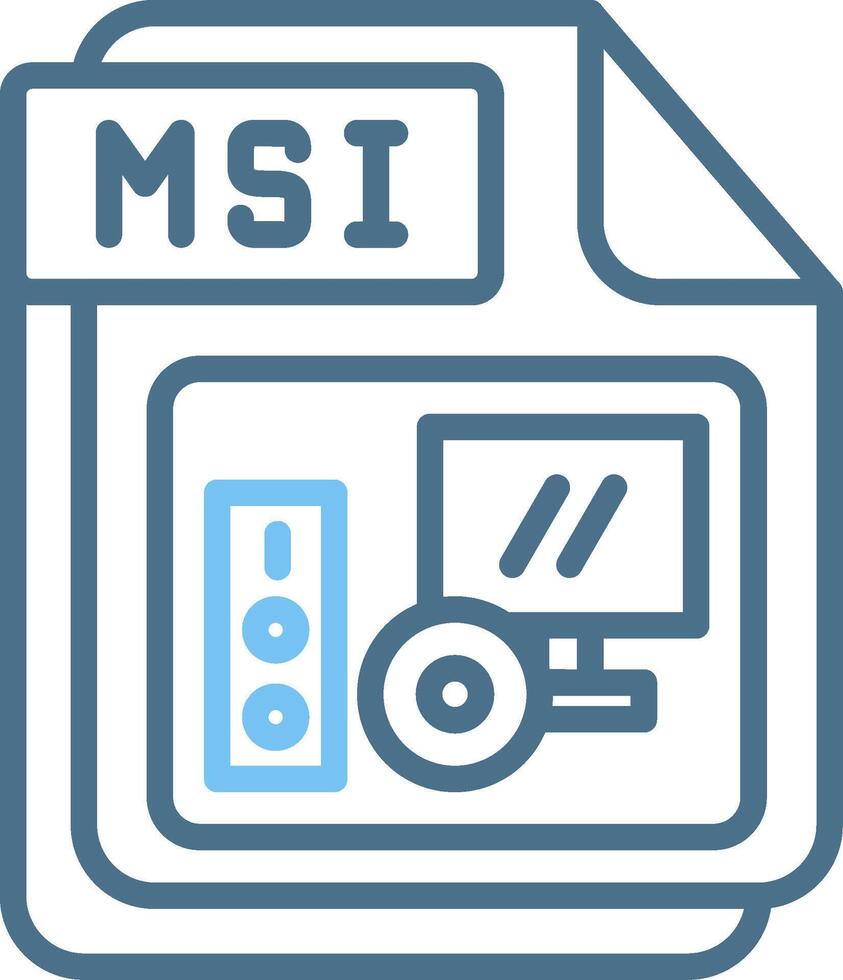 MSI Line Two Colour Icon Design vector