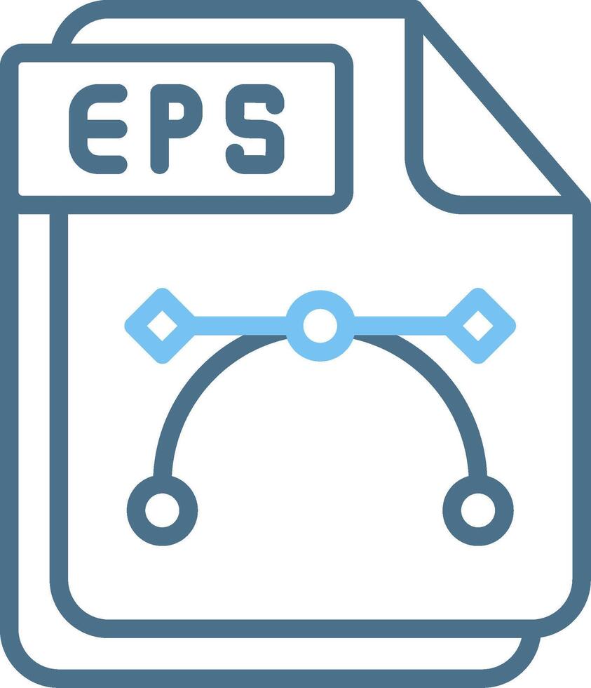 EPS Line Two Colour Icon Design vector