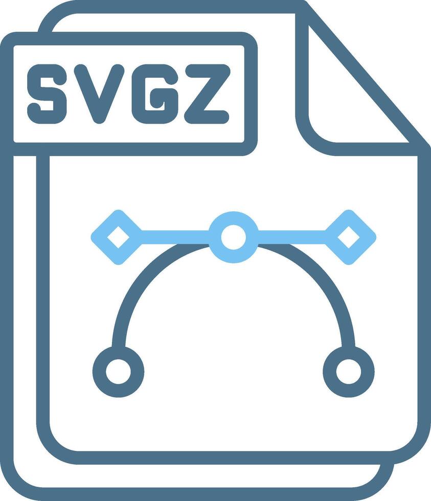 SVGZ Line Two Colour Icon Design vector