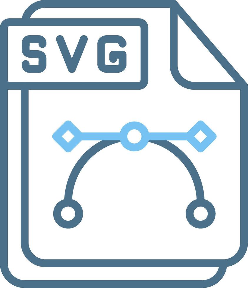 SVG Line Two Colour Icon Design vector
