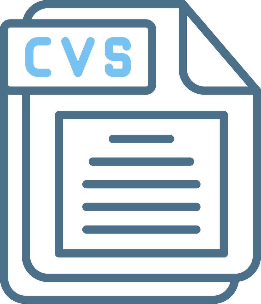 CVS Line Two Colour Icon Design vector