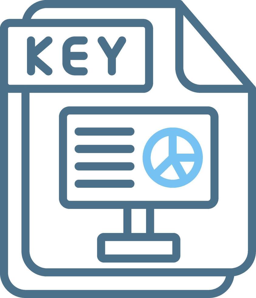KEY Line Two Colour Icon Design vector