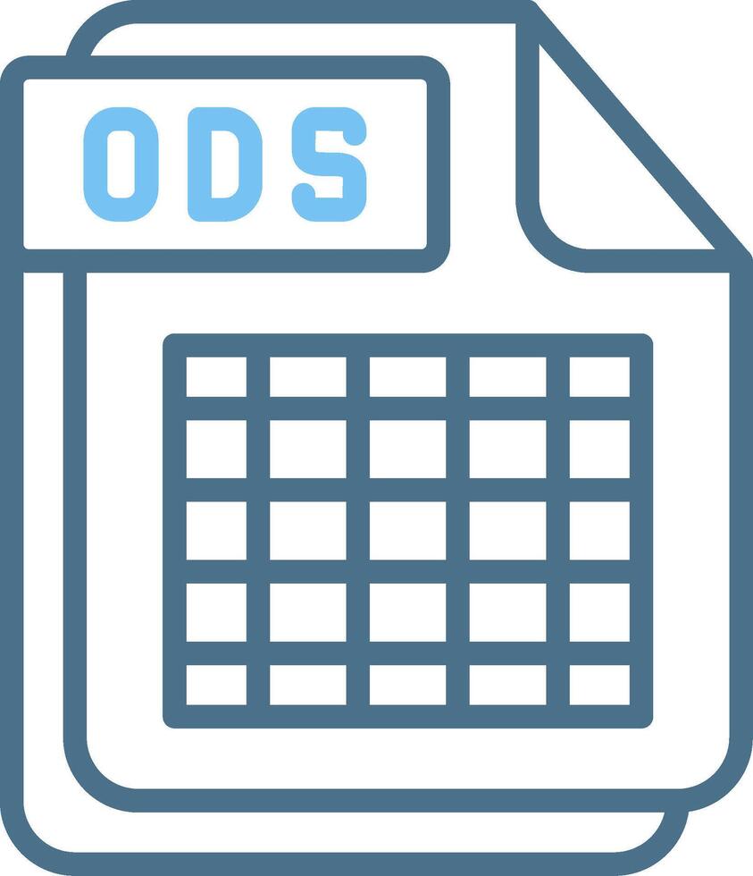 ODS Line Two Colour Icon Design vector