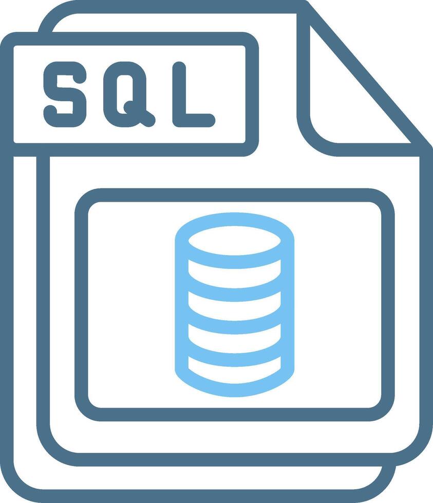 SQL Line Two Colour Icon Design 52415801 Vector Art at Vecteezy