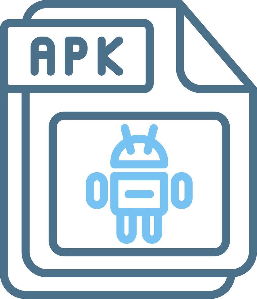 APK Line Two Colour Icon Design vector