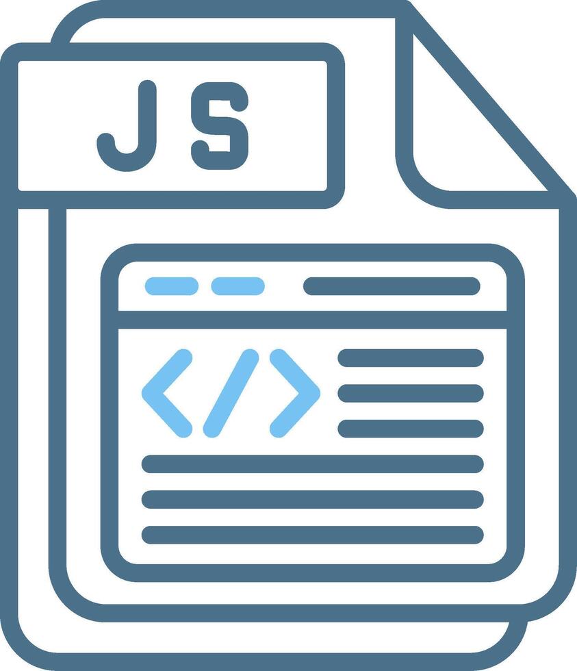 JS Line Two Colour Icon Design vector