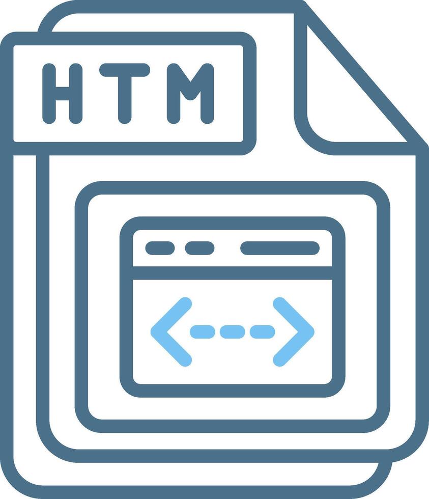HTM Line Two Colour Icon Design vector