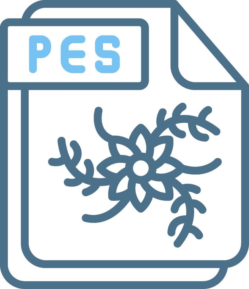 PES Line Two Colour Icon Design vector