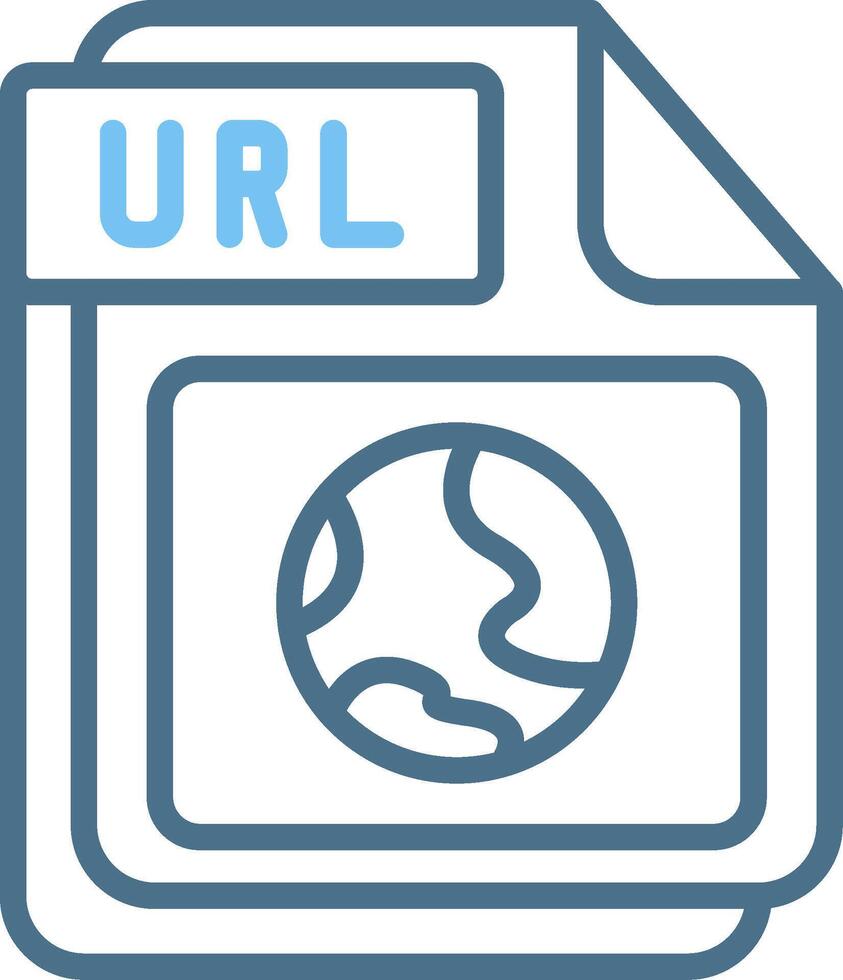 URL Line Two Colour Icon Design vector