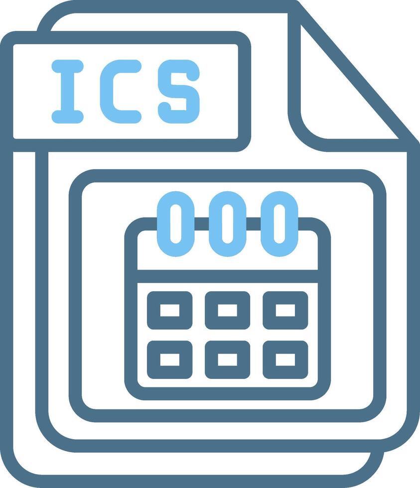 ICS Line Two Colour Icon Design vector