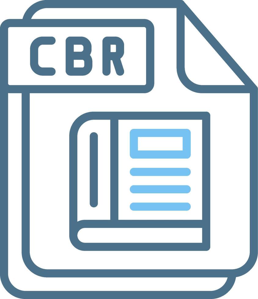 CBR Line Two Colour Icon Design vector